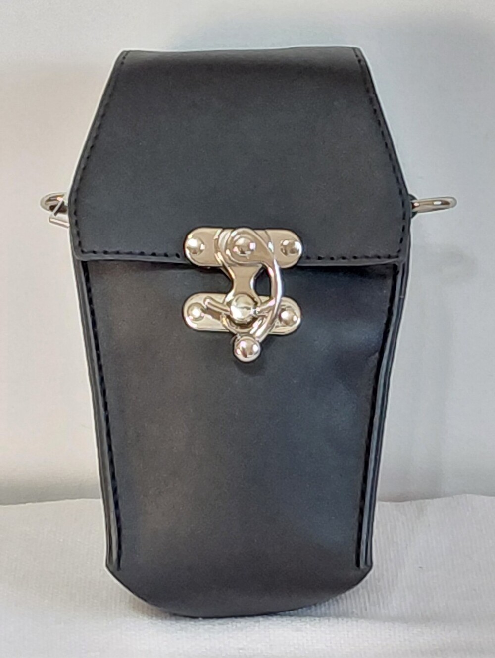 New Black Leather Clutch Bag Camera Phone Case